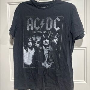 AC/DC Highway to Hell Graphic Tee - Black and White